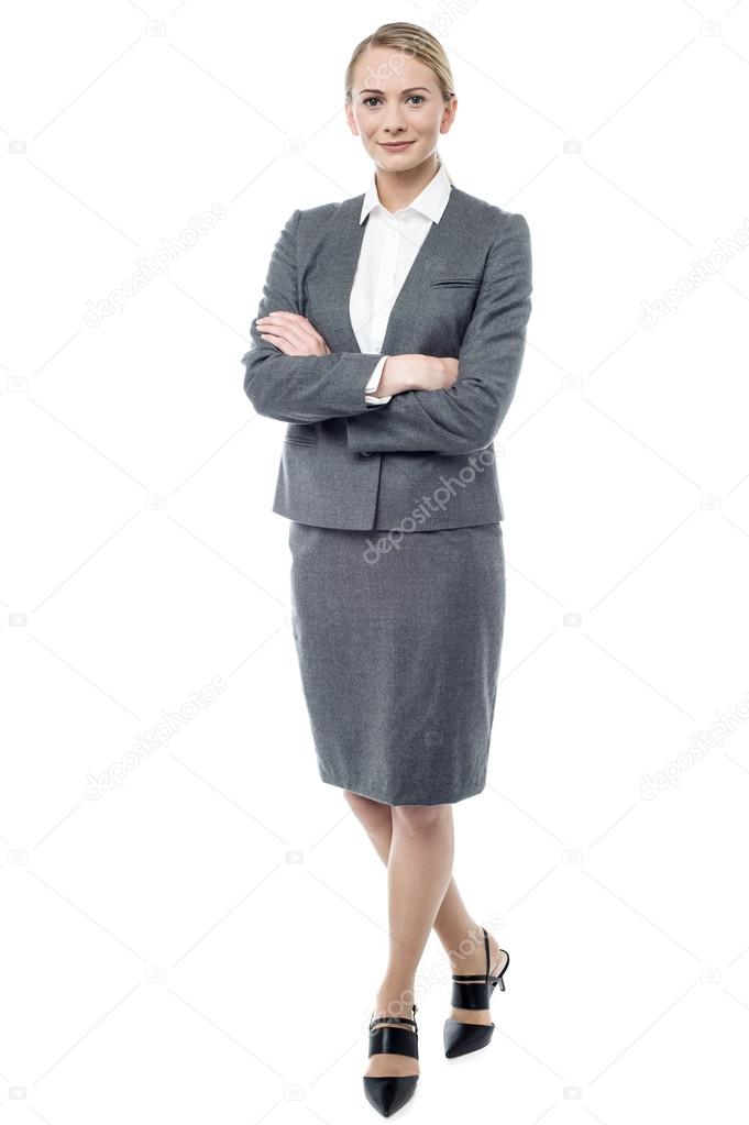 Businesswoman with folded arms