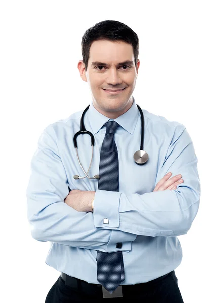 Mannelijke arts met stethoscoop — Stockfoto