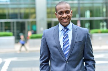 Handsome confident businessman