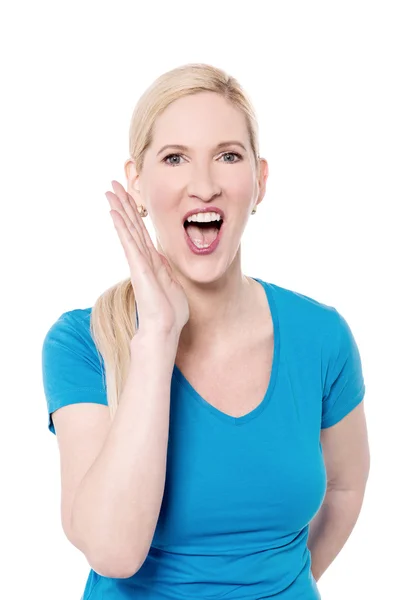 Mujer loca gritando — Foto de Stock