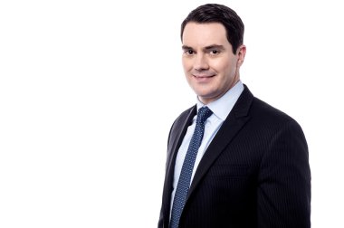 yakışıklı işadamı kamera için poz