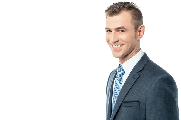 Handsome cheerful businessman — Stock Photo, Image