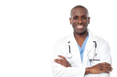 neşeli orta yaşlı doktor