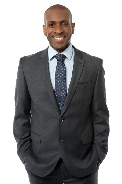 Male entrepreneur with his hands in pocket — Stock Photo, Image