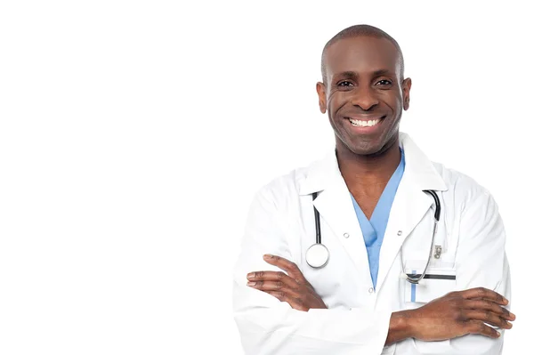 Alegre médico de meia idade — Fotografia de Stock