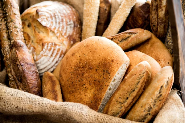 Fresh baked bread loaves — Stock Photo, Image