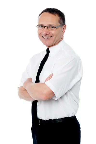 Male executive keeping arms crossed — Stock Photo, Image