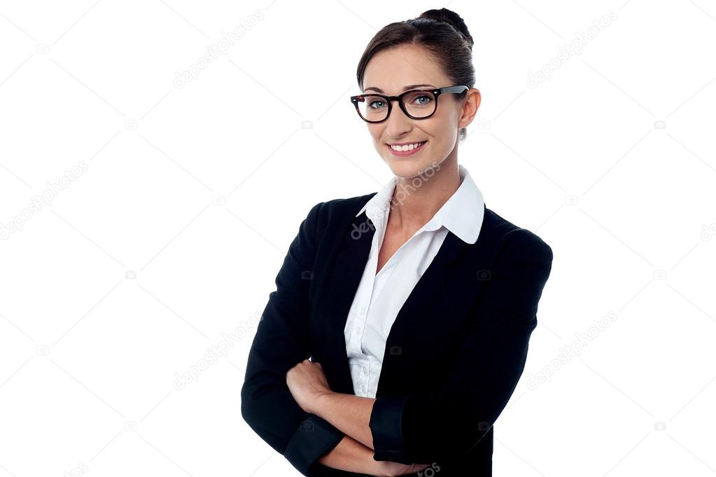 Successful business woman with folded arms