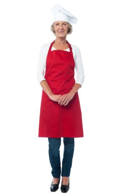 Female chef posing