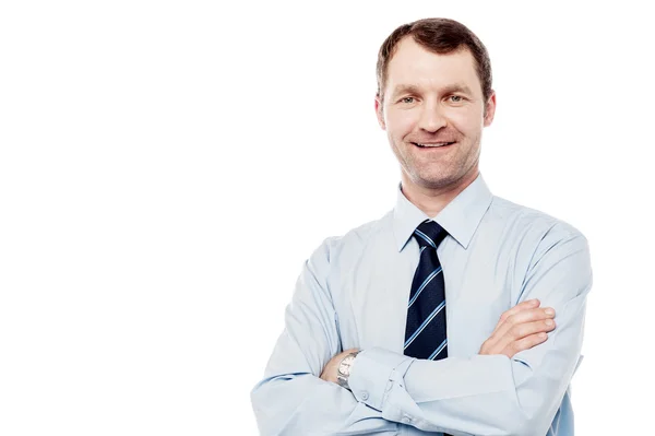 Ejecutiva masculina con brazos cruzados — Foto de Stock