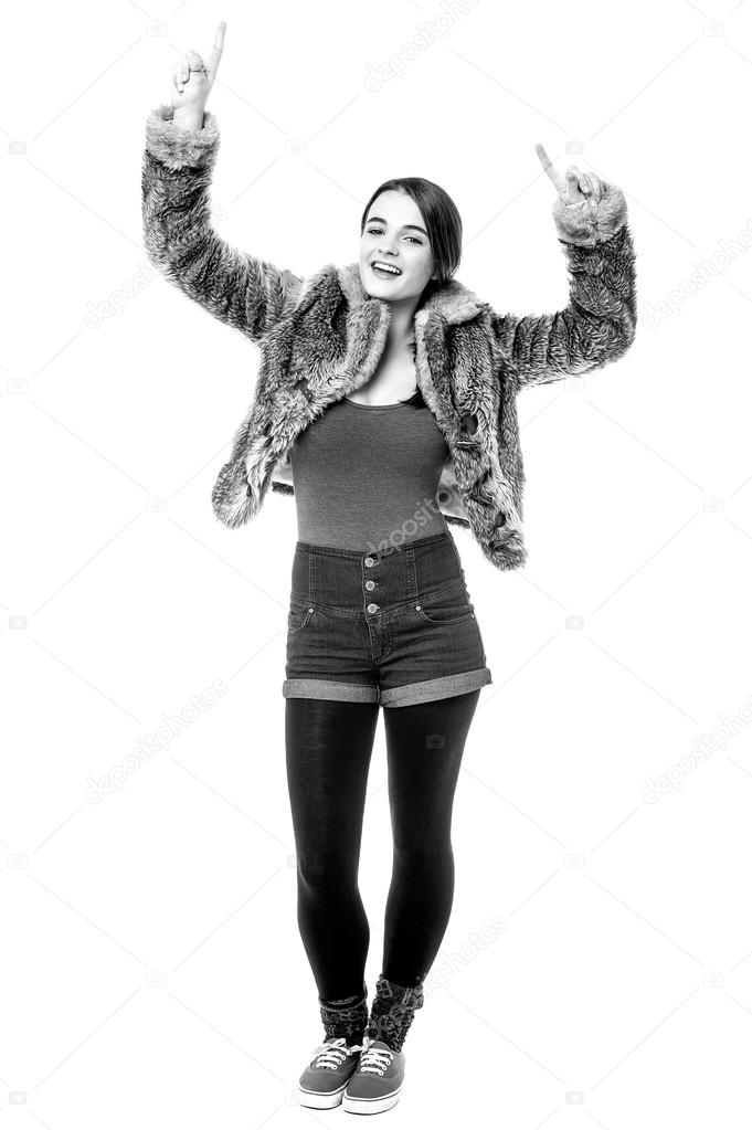 Dancing woman Teen black