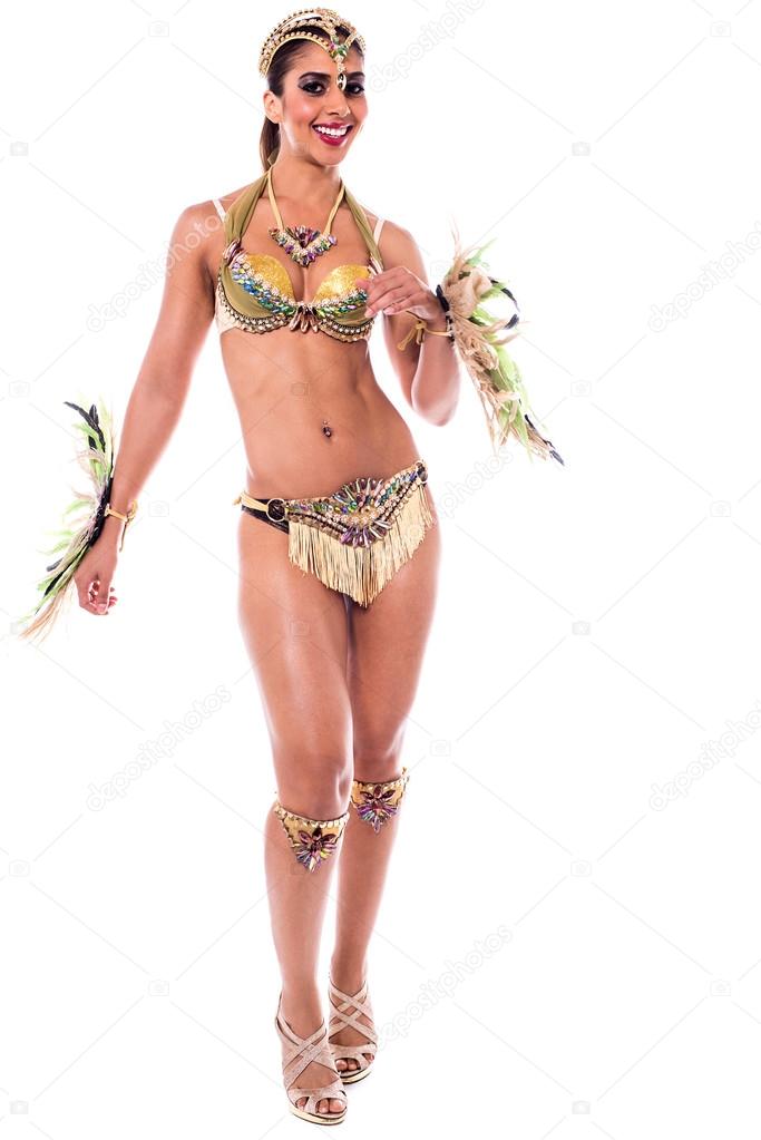 carnival dancer in sexy costume