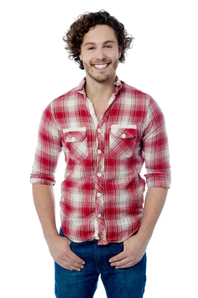 Hombre posando en ropa casual — Foto de Stock