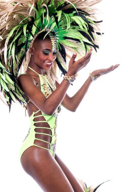 kadın samba dansçı bir karnaval kılık