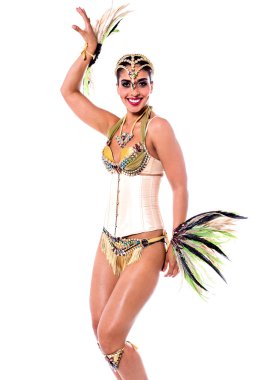 Kadın samba dansçısı karnaval kılık