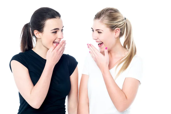 Meninas rindo em voz alta — Fotografia de Stock