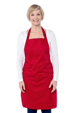 Woman chef wearing apron