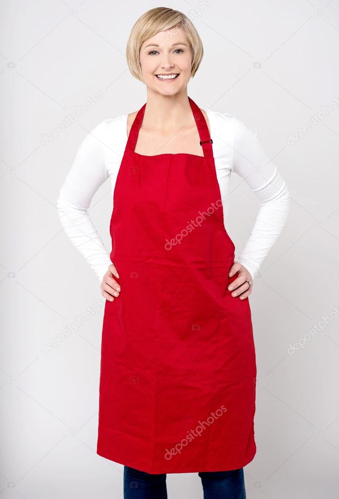 Woman chef wearing apron