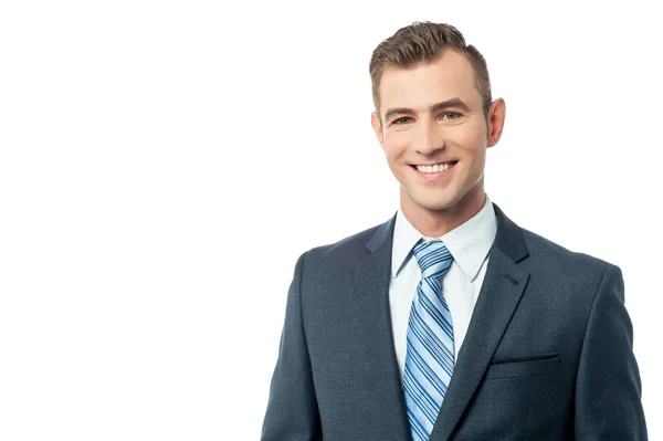 Handsome young businessman in business suit — Stock Photo, Image