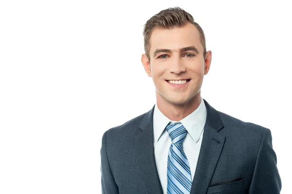 Handsome young businessman in business suit — Stock Photo, Image