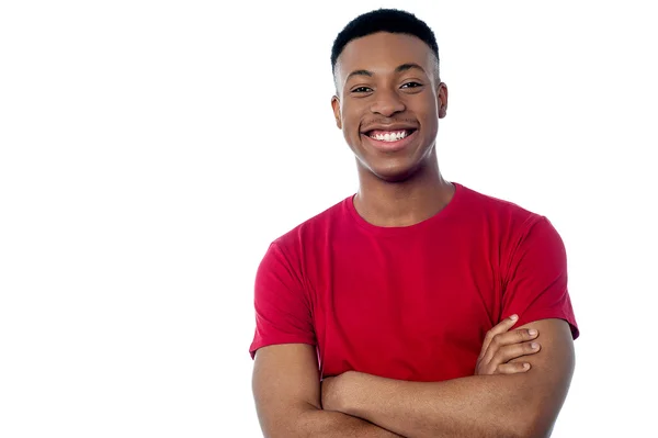 Young guy with folded arms — Stock Photo, Image