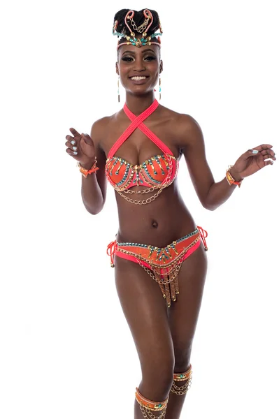 Samba danseuse à l'écoute de la musique — Photo