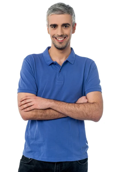 Young man with arms crossed — Stock Photo, Image