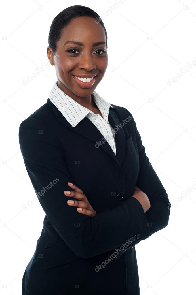 Confident young smiling businesswoman