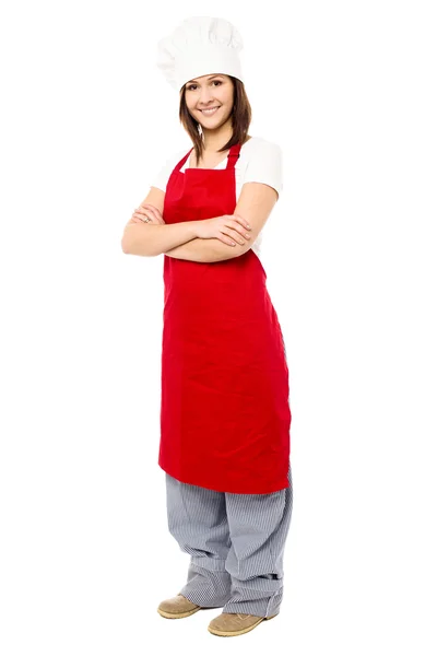 Chef posing with folded arms — Stock Photo, Image