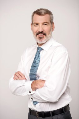 Yaşlı gülümseyen iş Yöneticisi