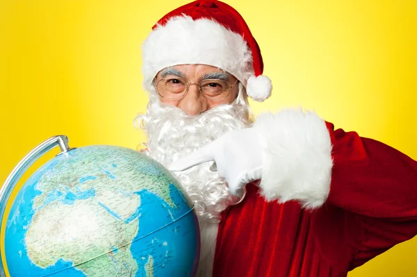 Noel Baba ile dünya — Stok fotoğraf