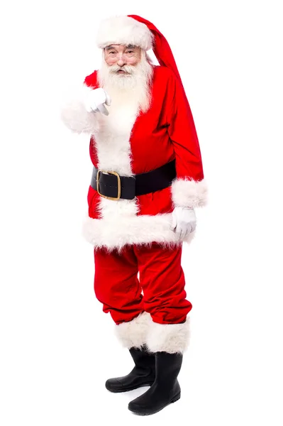 Santa pointing at camera — Stock Photo, Image