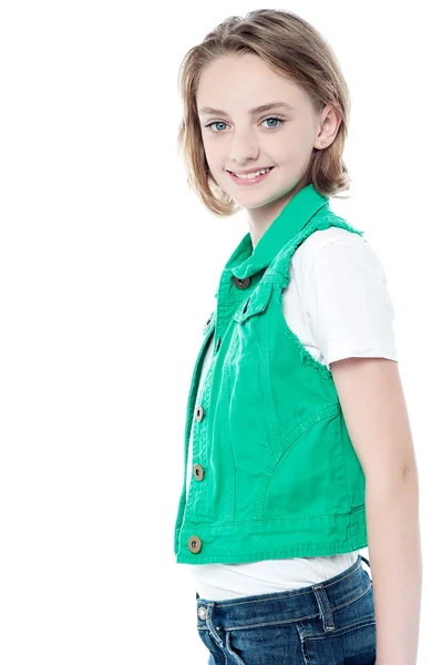 Smiling young girl child in casuals — Stock Photo, Image