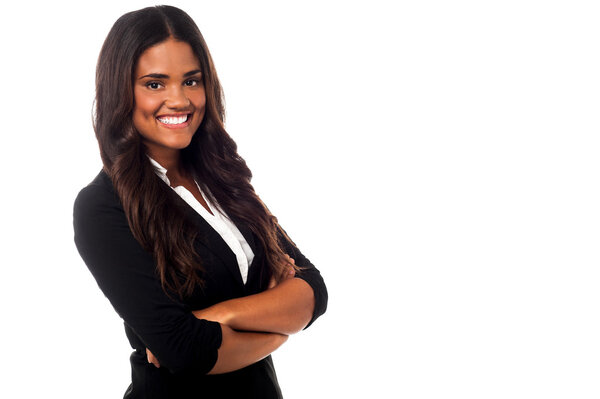 деловая леди со скрещенными руками
