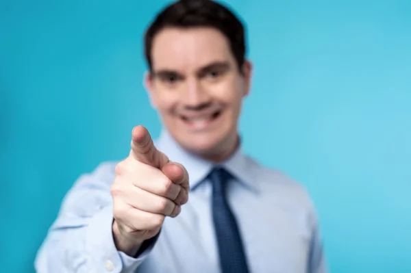 Business executive pointing you out — Stock Photo, Image