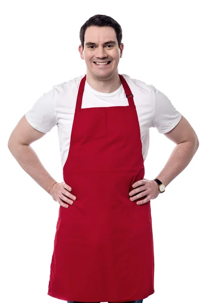 Middle aged chef in apron — Stock Photo, Image