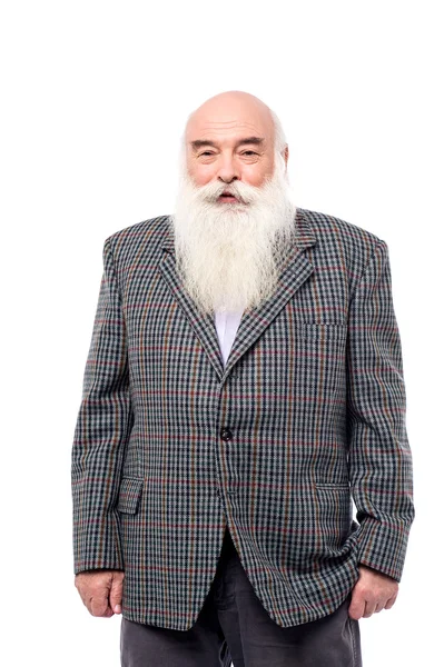 Elderly man in suit — Stock Photo, Image
