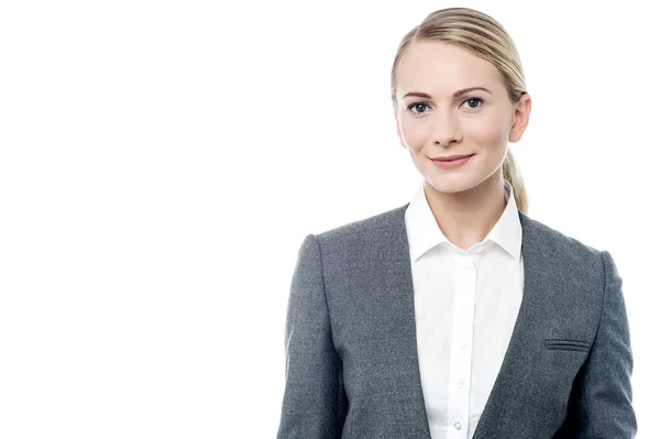 Executivo de negócios feminino em terno de negócios — Fotografia de Stock