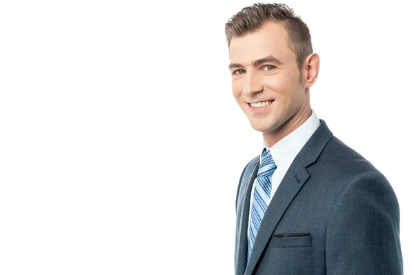 Side pose of young businessman — Stock Photo, Image