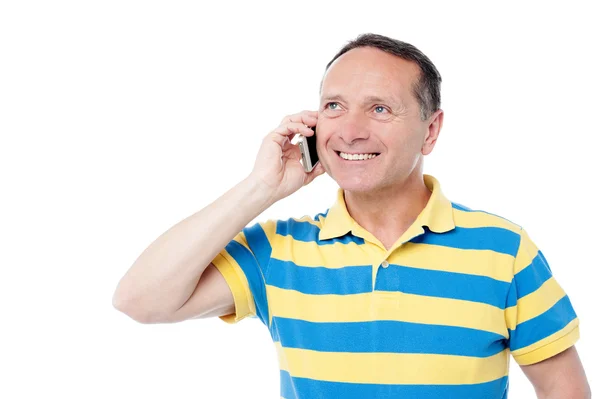 Hombre hablando con teléfono móvil — Foto de Stock