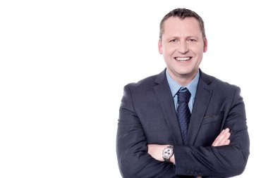 Katlanmış silah ile erkek girişimci
