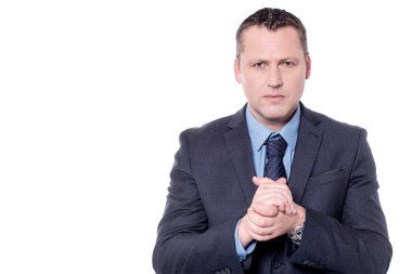 işadamı sıktı elleri ile