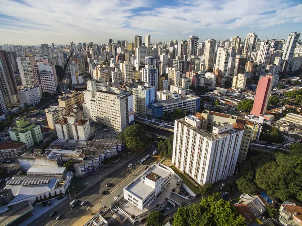 Vista Metropolitana Desde Arriba Vista Aérea Ciudad Sao Paulo Brasil — Foto de Stock