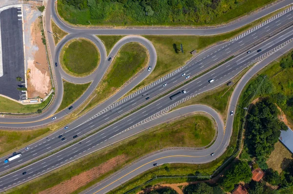 Die Autobahnen Aus Der Vogelperspektive — Stockfoto