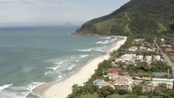 Пляж Маресиас Сан Паулу Бразилия Южная Америка — стоковое видео