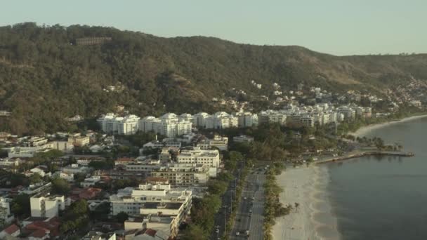 Die Stadt Niteroi Bundesstaat Rio Janeiro Brasilien Strand Von Sao — Stockvideo