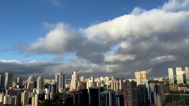 Город Сан Паулу Городские Муссоны Бразилия Южная Америка — стоковое видео