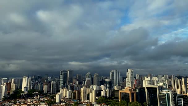 Time Lapse Van Stad Sao Paulo Cidade Moncoes District Brazilië — Stockvideo