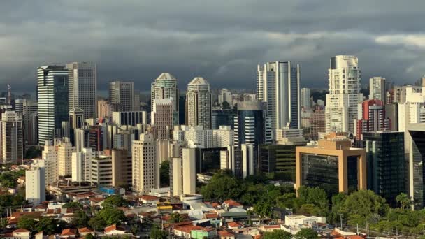 Time Lapse Van Stad Sao Paulo Cidade Moncoes District Brazilië — Stockvideo