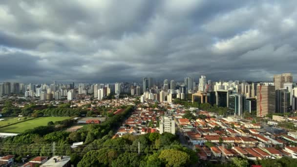 Zeitraffer Der Stadt Sao Paulo Stadtteil Brooklin Brasilien — Stockvideo